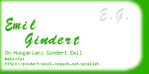 emil gindert business card